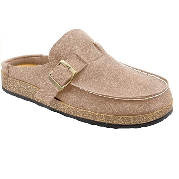 Khaki buckle mules - Picture 4 of 11